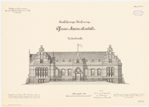 Zeichnung des Hauptgebäudes des Deutschen Bundestages in Berlin mit einer Flagge oben und begleitendem Text.