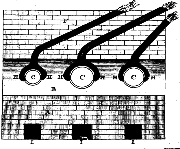 Schwarze und weiße Zeichnung einer Ziegelwand mit einem Schema eines Feuerhydranten daran befestigt und dem Wort "elektrolytisch" unten.